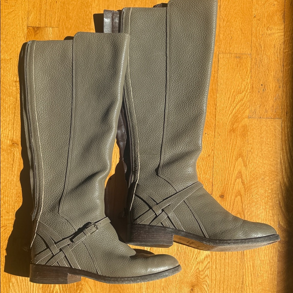 Cole Haan grey Stylish Women's leather Knee-High Boots